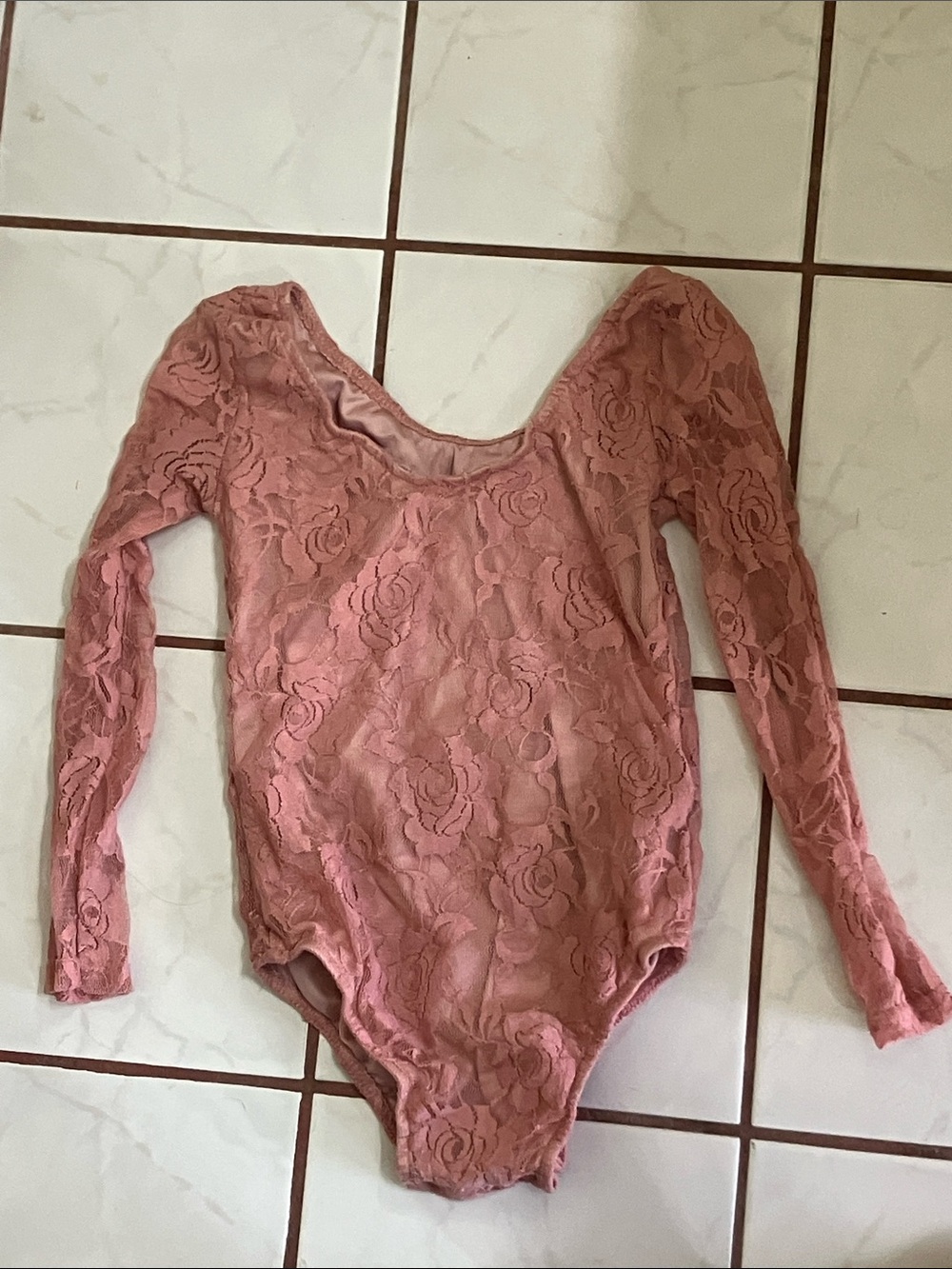 BAILEY’S BLOSSOMS Long Sleeve Lace Leotard/ Onesie Size: 4T